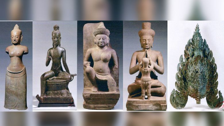 米国の美術商所有の古代カンボジアの美術品をカンボジアに返還