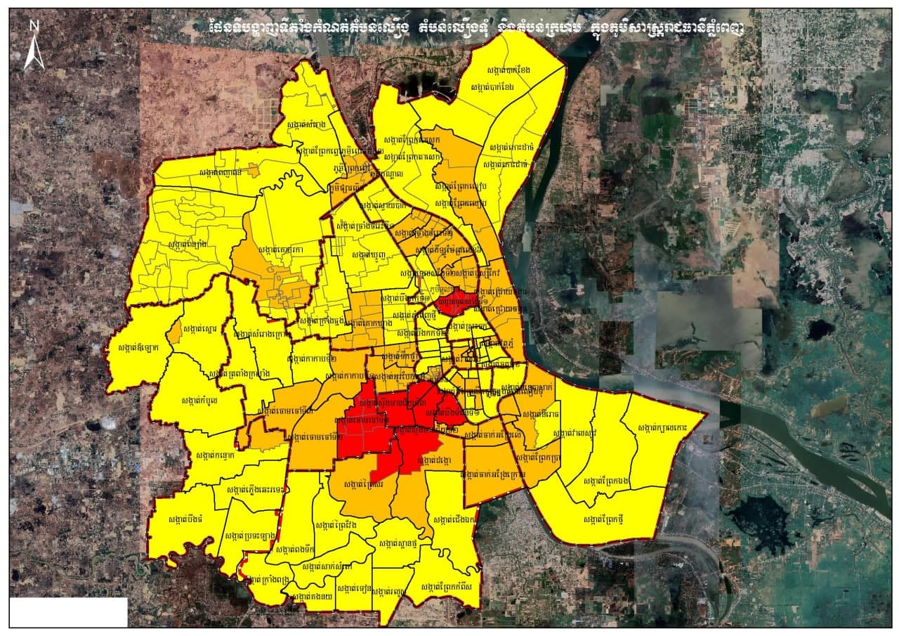 ＜重要＞プノンペン都の３色分け地図及び規制の詳細が発表される