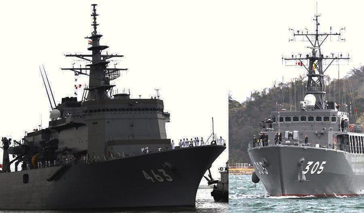 平和維持記念日に日本の2隻の自衛艦が到着　異例の歓迎姿勢