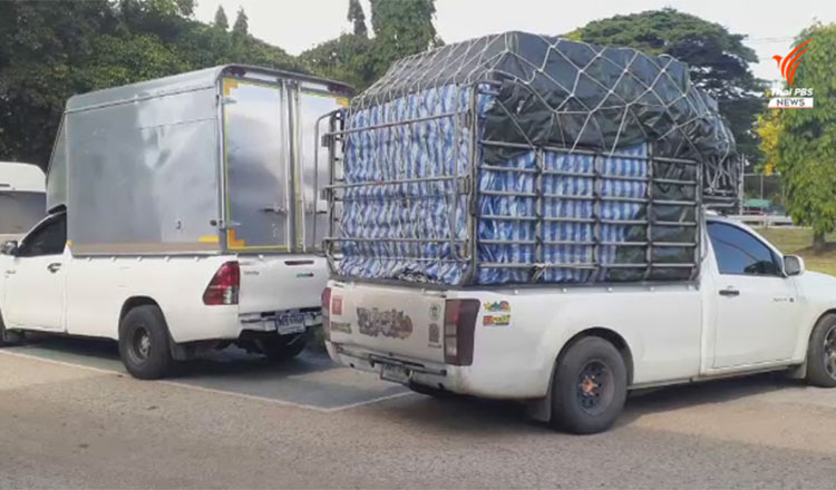 タイで押収されたCOVIDテストキット　カンボジア行きのトラック