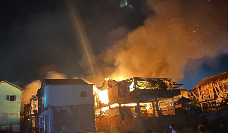 プノンペンで大火　火事で18世帯焼失、41家族が焼け出される　漏電原因