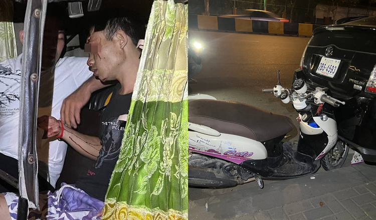 バイクの中国人がスピード違反で車に激突、他に心臓発作で自損事故