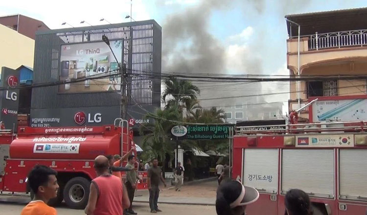 カンポット　LG電気の店内で火災、20万ドルの損失被害