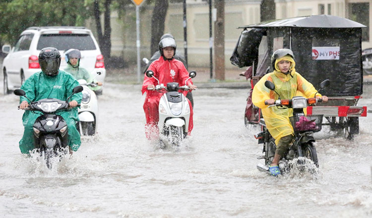 カンボジア　一部地域では依然降雨が続く、局地的大雨になる