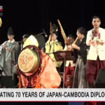 日本・カンボジア外交関係樹立70周年、バイヨン寺院前で祝典
