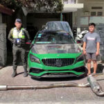 警察　騒音迷惑高級車の走行者を拘留、消音命令を出す