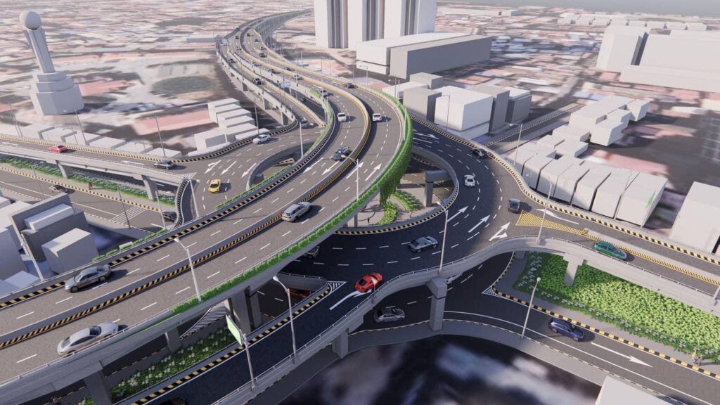 モニボン高架橋（モニボンとテチョ・フンセンの通り）　29日に接続式典