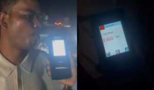 自爆事故を起こしたドライバー 血中アルコール濃度制限値の2倍超