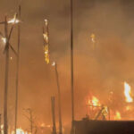 プノンペン　激しい火災でレストラン2軒が全焼した