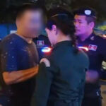 プノンペン　警察幹部が飲酒検査拒否で女性警察官へ暴行に及び、現行犯逮捕