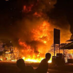 シェムリアップのガソリンスタンド　給油失敗で火災が発生