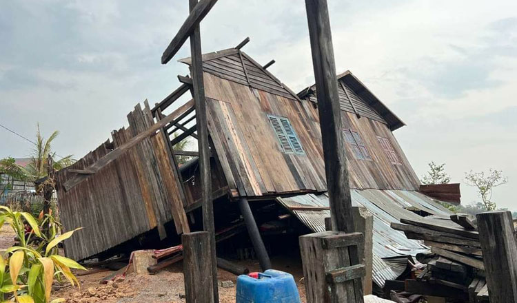 バンテアイミエンチェイ州　局地的な暴風雨で家屋に被害が発生