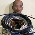 プノンペン  電力ケーブル専門の窃盗犯を逮捕