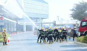 国家警察は、現場からの救助と避難の強化訓練、イオンモール3で実施