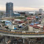 プノンペン　交通渋滞の緩和へモロドク テチョ高架橋の建設工事