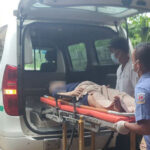 脱出を図ってカジノで飛び降りた中国人を病院へ搬送