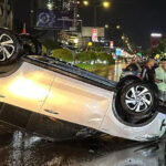 プノンペンの女性ドライバー　スピードオーバー追突事故で負傷