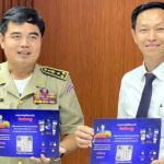 プチュムボン（盆）期間、反麻薬キャンペーンのステッカーが道路に登場