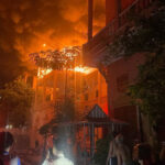 プノンペン中心部のワットで火災発生