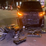 中国人運転の車に衝突したバイク男性が重傷