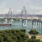 プノンペンからカンダルまでの橋の建設予定地付近で注意喚起