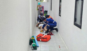 プノンペン 中国人が屋上から飛び降りて病院へ