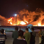 土曜日夜　プノンペンの倉庫で激しい火災