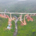 カンボジアで最も高い橋が正月期間に一時的に開通