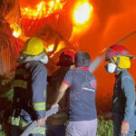 プノンペンのガラス工場で火災