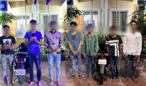 プノンペン都心部で外国人を狙う7人の窃盗犯を逮捕