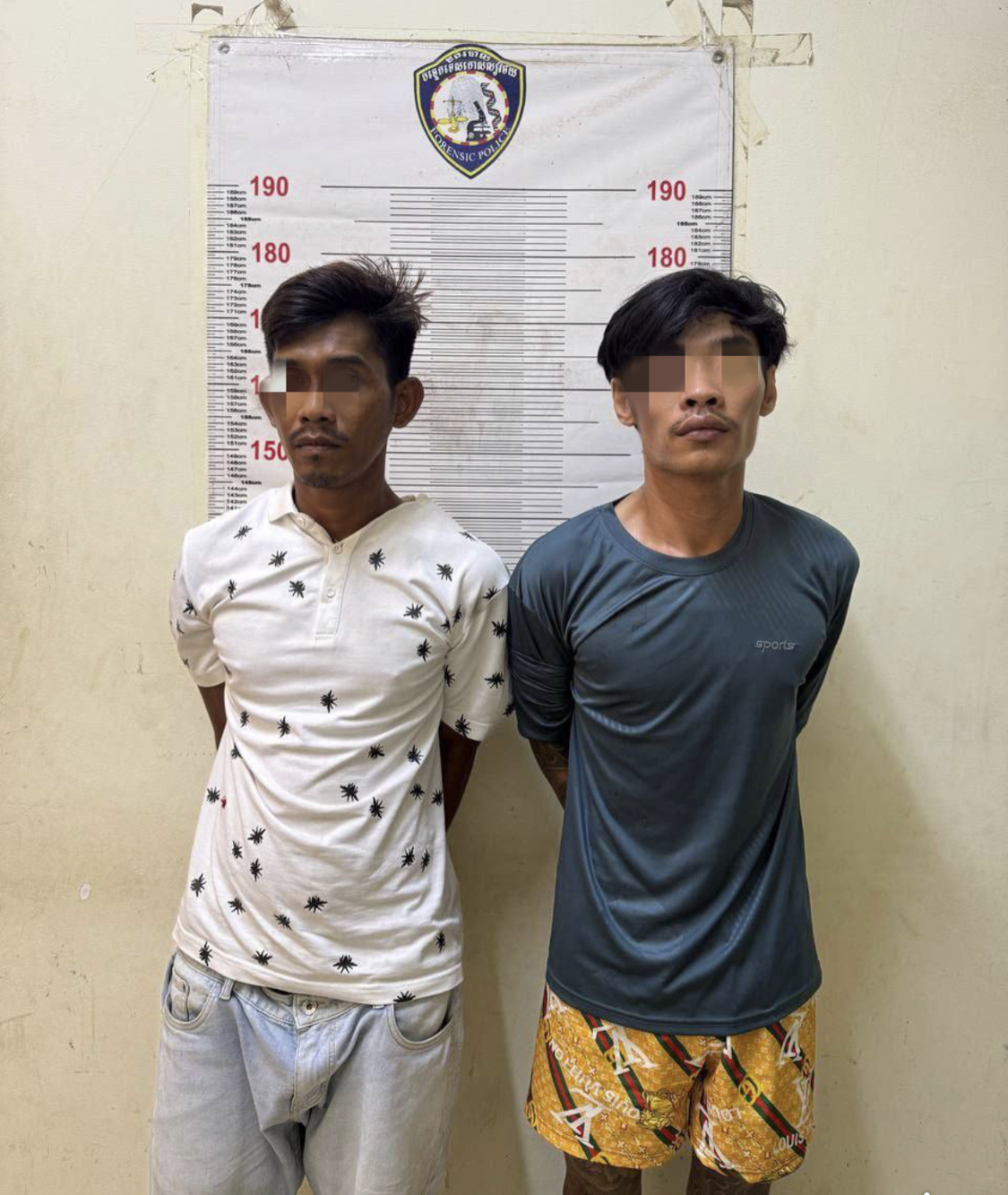 プノンペンの建設作業員の殺人事件で2人逮捕