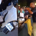 酔った中国人？の車が突っ込み、多くの車両に衝突し2人負傷