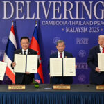 カンボジア王国首相とタイ王国首相による共同宣言に調印