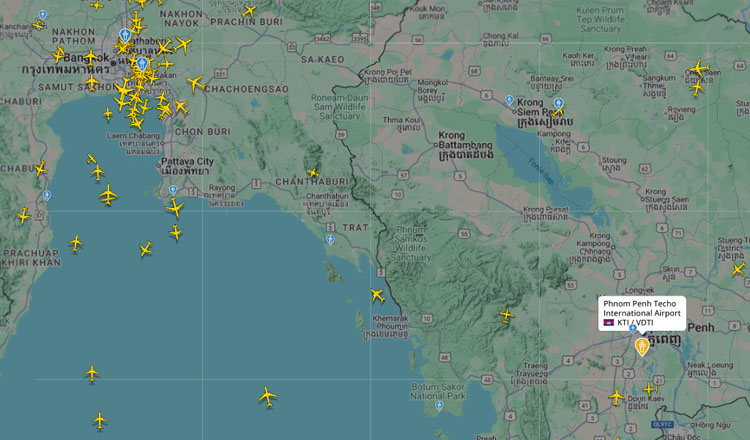 カンボジア-タイ便は通常通り運航、一部便は「旅客需要の減少」で欠航