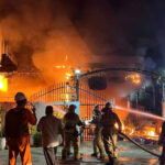 プノンペン ボレイ地区の火災で1人死亡、1人重傷