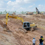 タケオ州知事　テチョフナン運河2期工事起工式を前に視察