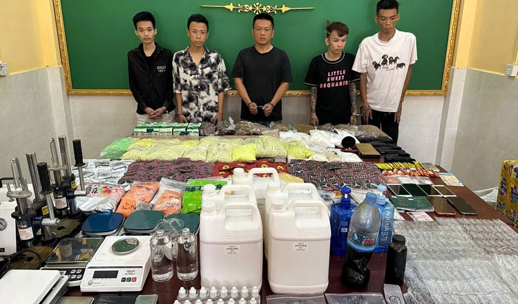 摘発で大量(44㌔)の麻薬を押収 ベトナム4人、中国人1人を逮捕