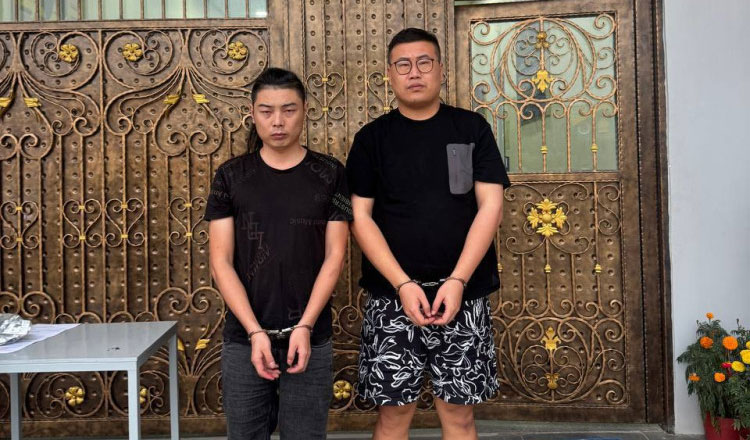 プノンペンの国際詐欺取締りでマフィア構成員中国人2人(幹部?)を拘束、