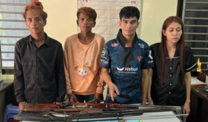 カンダル州で4人が逮捕され、麻薬と銃器が押収された。