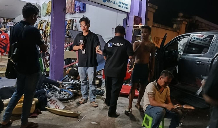 プノンペンで多重衝突事故発生、店内で負傷者発生　警察が運転手拘束