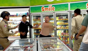 中国人男性  プノンペンの店舗で騒ぎを起こし、警官が負傷