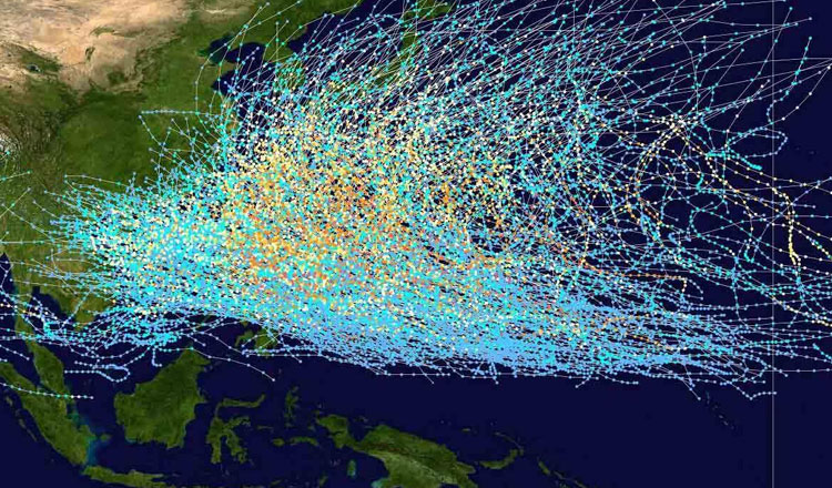 3つの台風は、1週間にわたり雨、強風、雷雨をもたらす、移動中の注意勧告