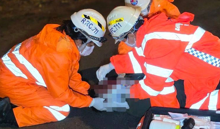 プノンペンでひき逃げ事故、男性が重傷